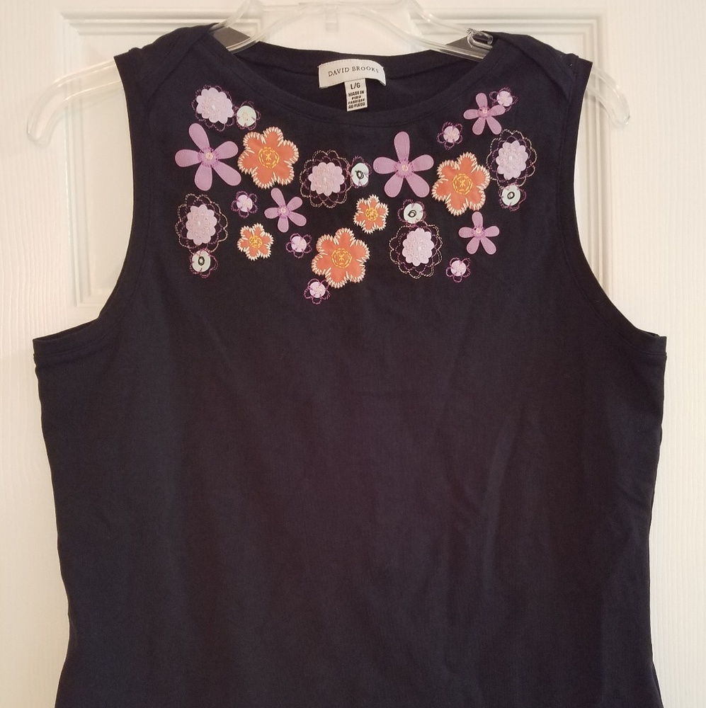 David Brooks Ladies floral design tank top